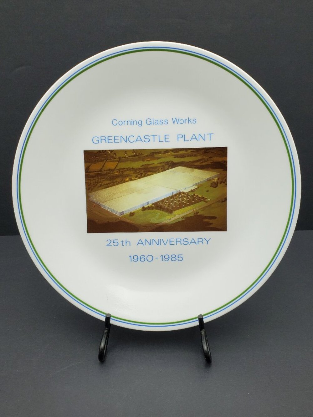 Corelle Corning Glass Works Greencastle Plant 25th Anniversary Collector Plate